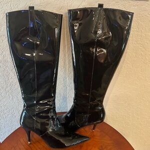 ❤️Black Patent Leather Boots